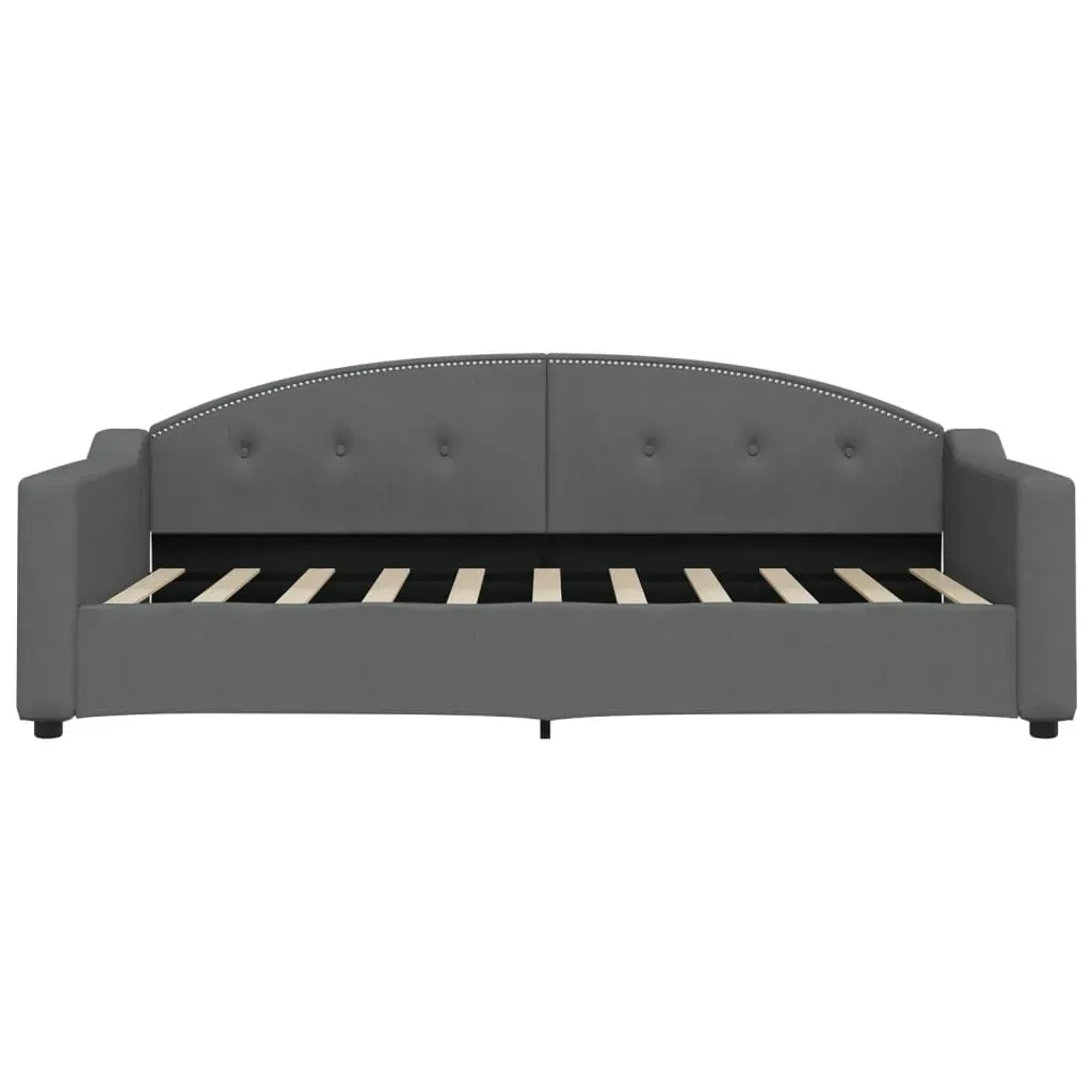 Daybed with Trundle without Mattress Dark Grey 90x190 cm Price