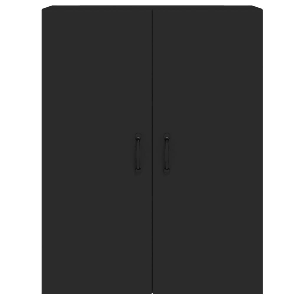 Wall Mounted Cabinets 2 pcs Black Engineered Wood Price