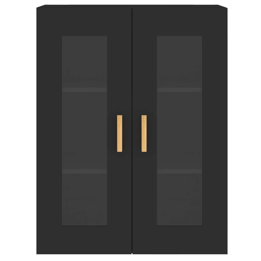Wall Mounted Cabinets 2 pcs Black Engineered Wood Price