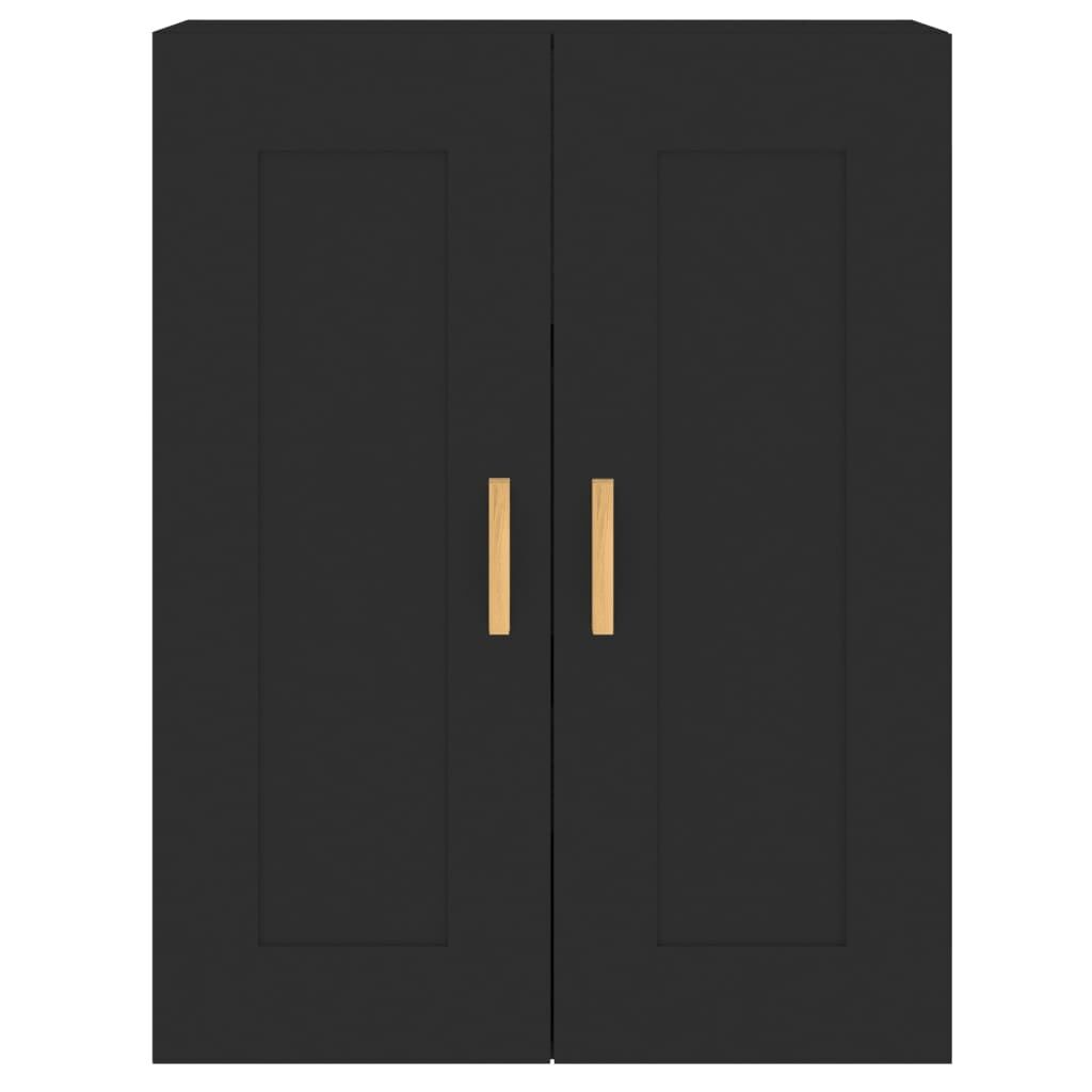 Wall Mounted Cabinets 2 pcs Black Engineered Wood Price