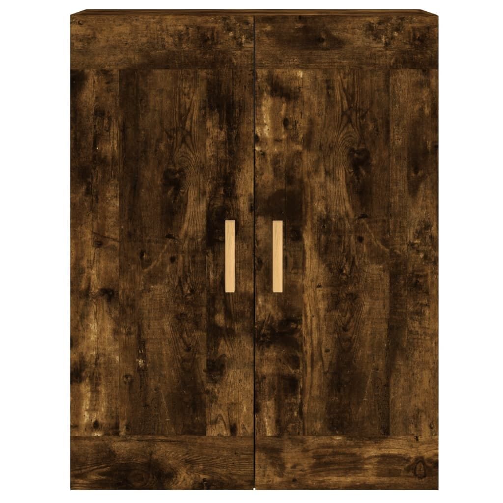 Wall Mounted Cabinets 2 pcs Smoked Oak Engineered Wood Price