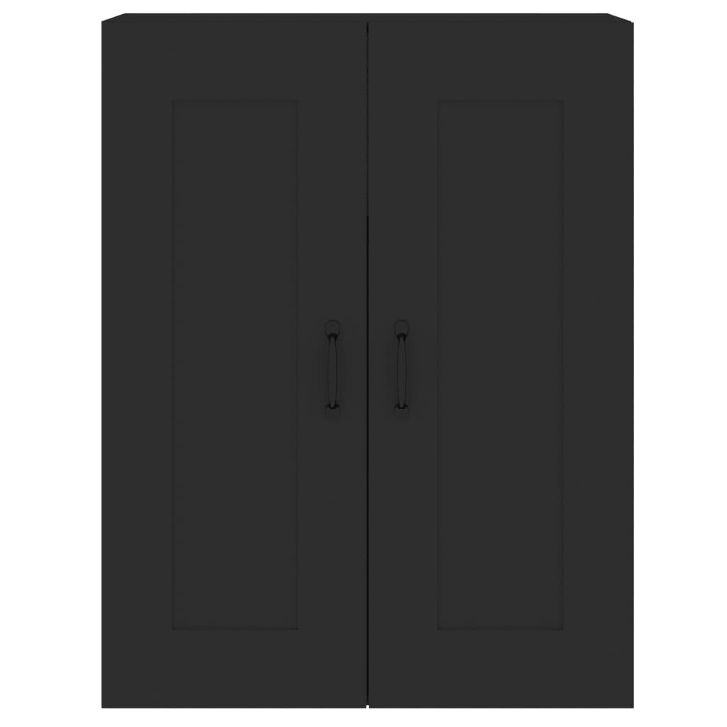 Wall Mounted Cabinets 2 pcs Black Engineered Wood Price