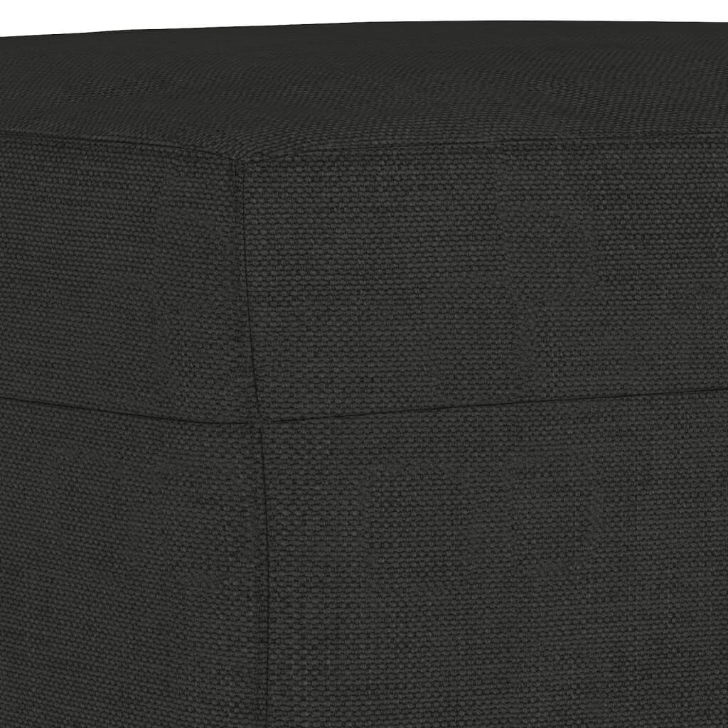 3 Piece Sofa Set with Pillows Black Fabric Price