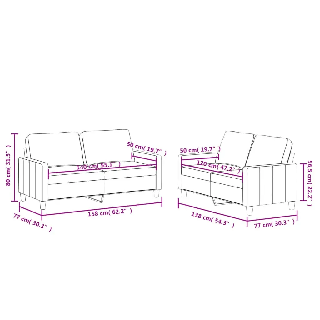 2 Piece Sofa Set with Cushions Grey Faux Leather Price