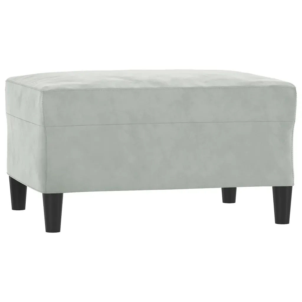 3 Piece Sofa Set with Cushions Light Grey Velvet Price