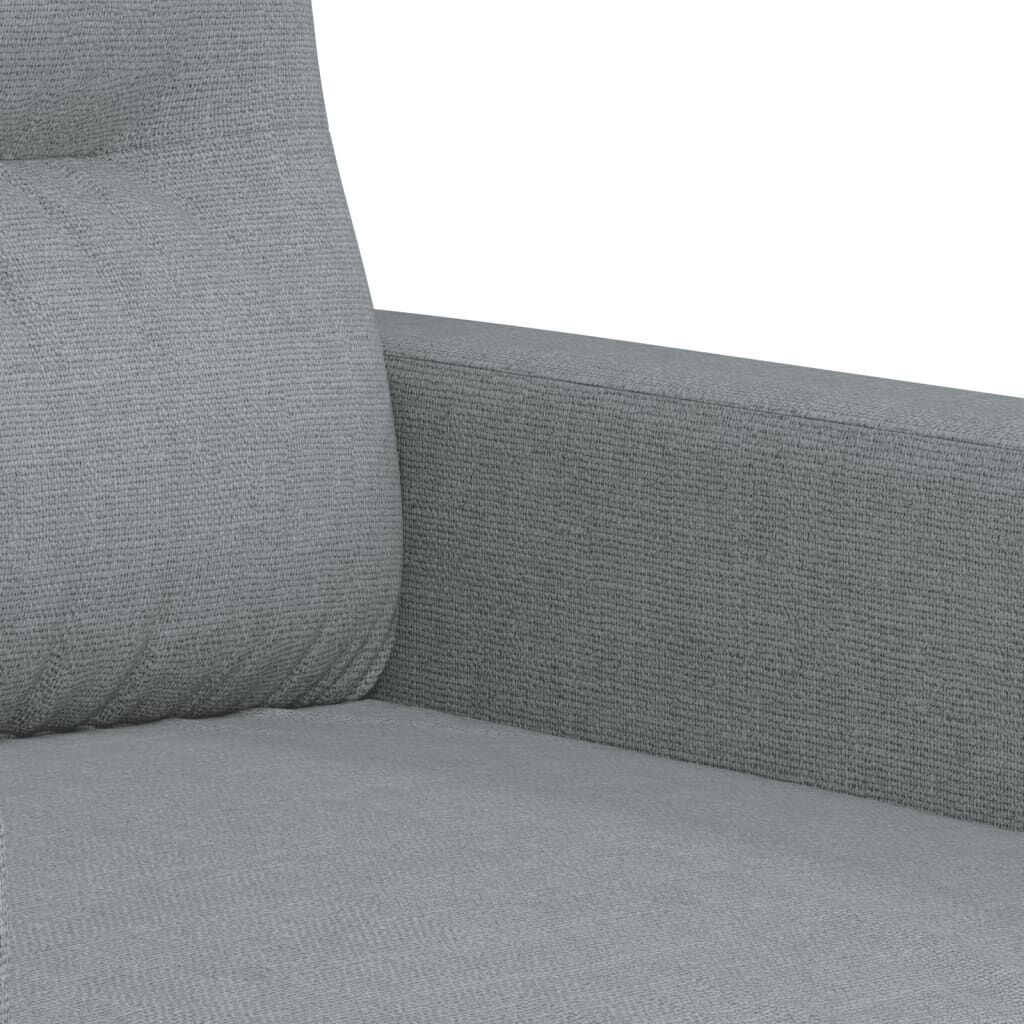 3 Piece Sofa Set with Pillows Light Grey Fabric Price