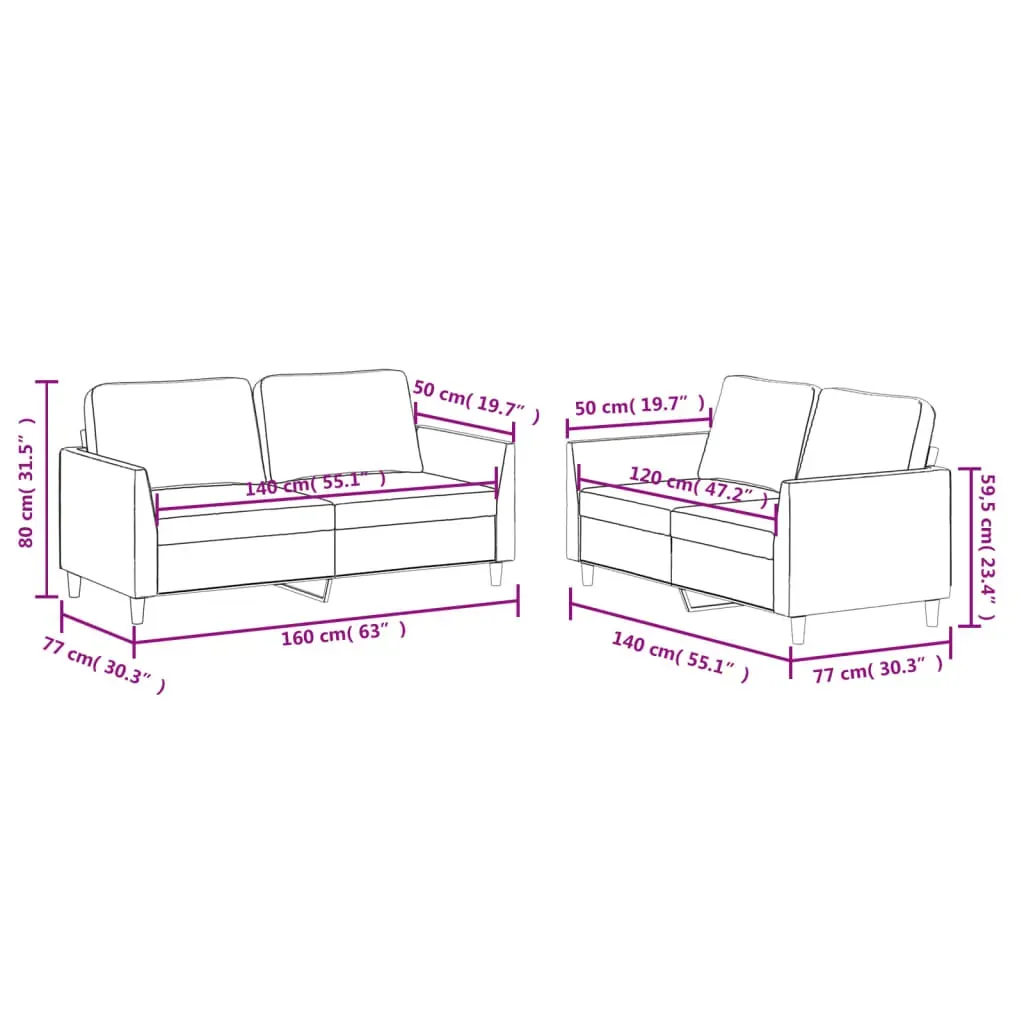 2 Piece Sofa Set with Cushions Black Faux Leather Price