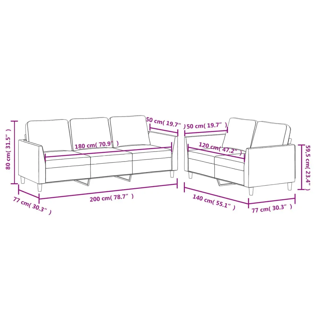 2 Piece Sofa Set with Cushions Cappuccino Faux Leather Price