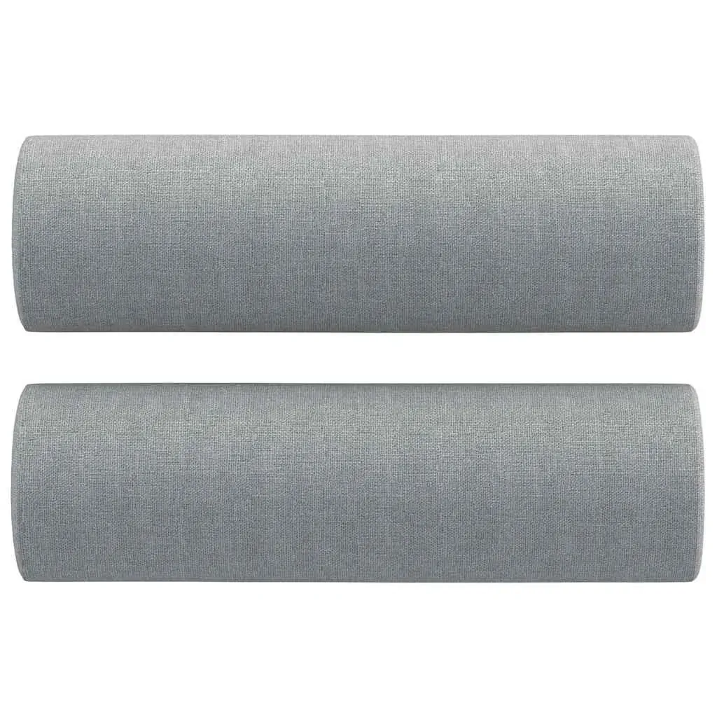 3 Piece Sofa Set with Pillows Light Grey Fabric Price