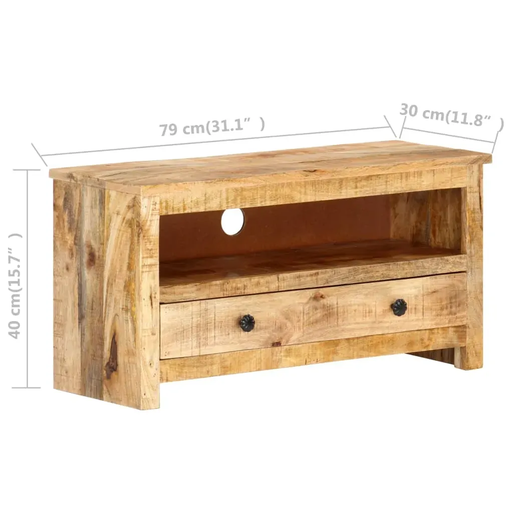 TV Cabinet 79x30x40 cm Rough Mango Wood Price