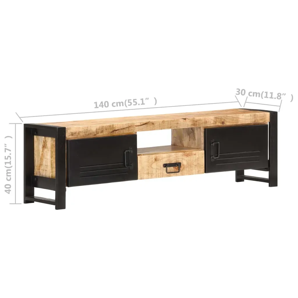 TV Cabinet 140x30x40 cm Rough Mango Wood Price