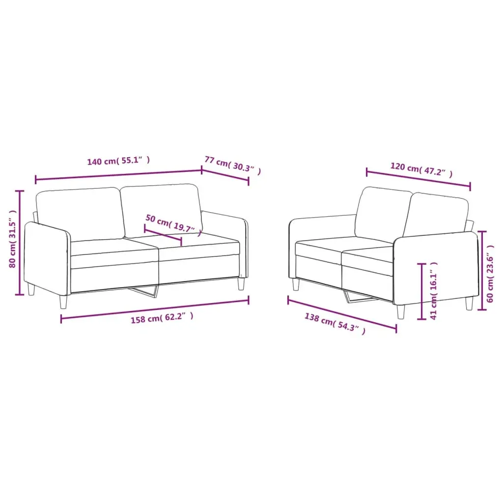 2 Piece Sofa Set Dark Grey Velvet Price