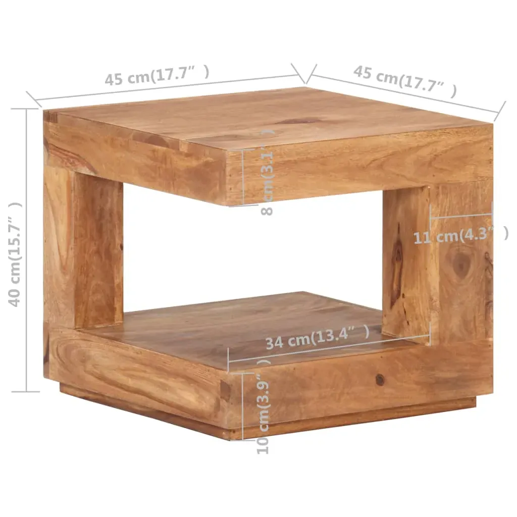 Coffee Table 45x45x40 cm Solid Wood Acacia Price