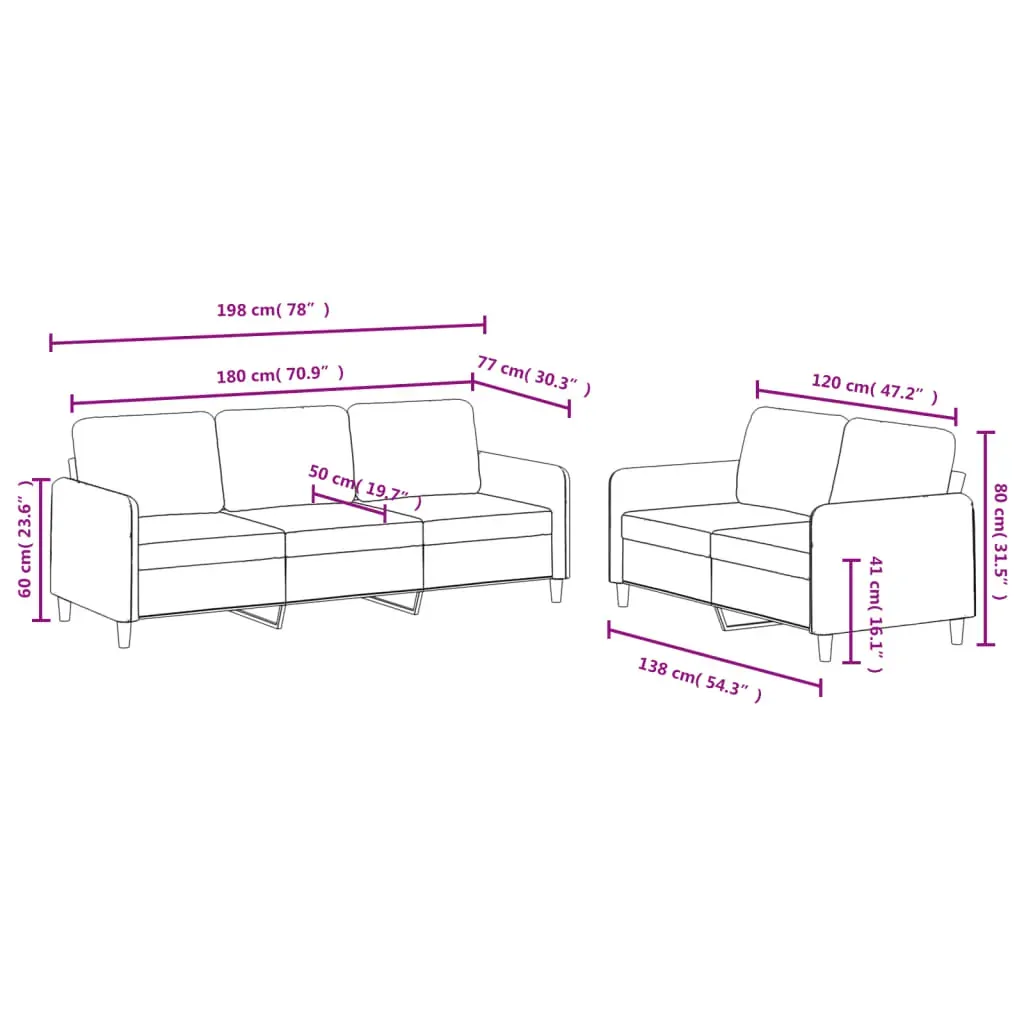 2 Piece Sofa Set Dark Grey Velvet Price