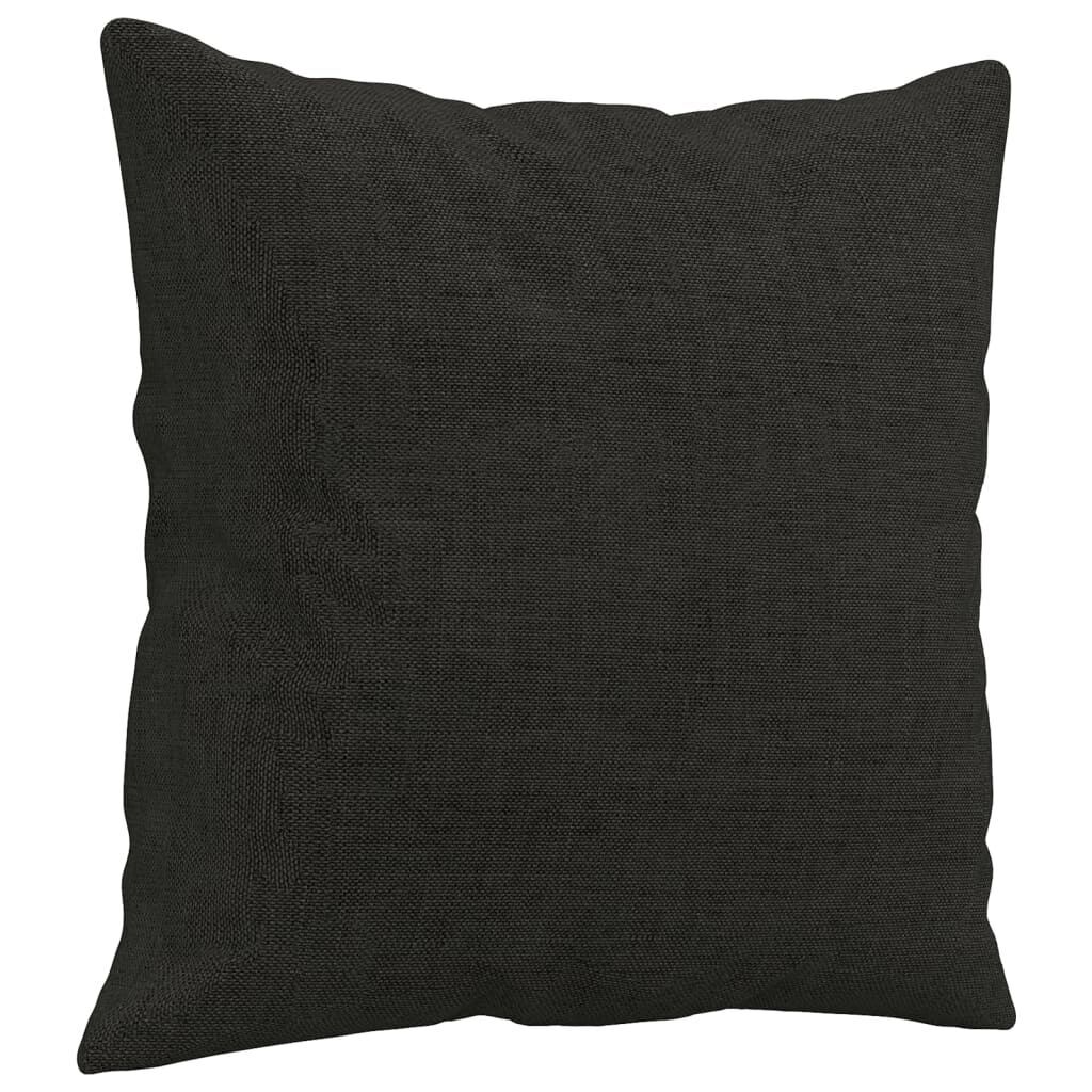 3 Piece Sofa Set with Pillows Black Fabric Price
