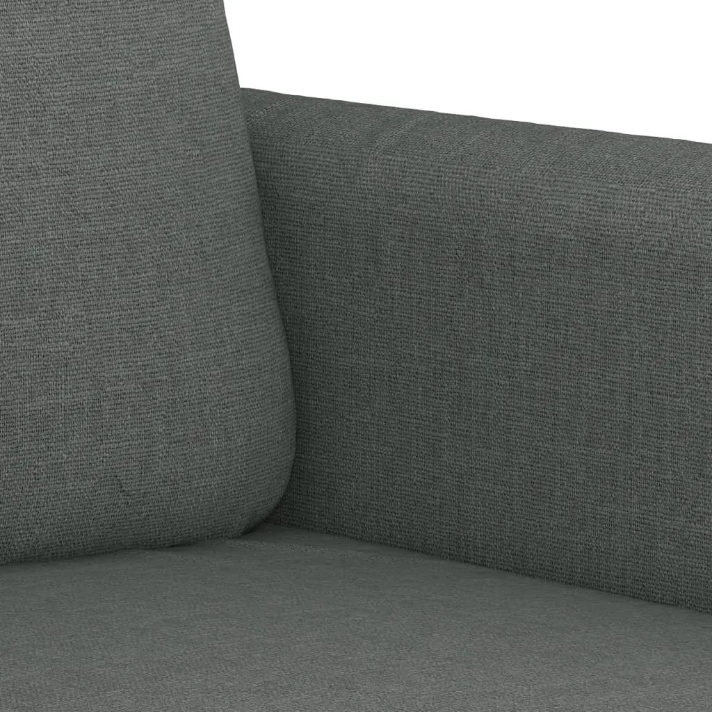 2 Piece Sofa Set with Pillows Dark Grey Fabric Price