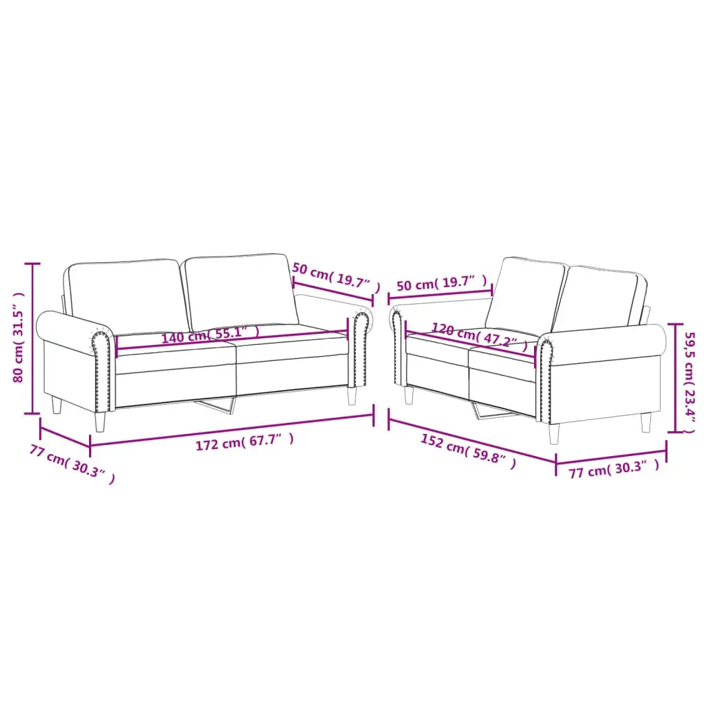 2 Piece Sofa Set with Cushions Black Faux Leather Price