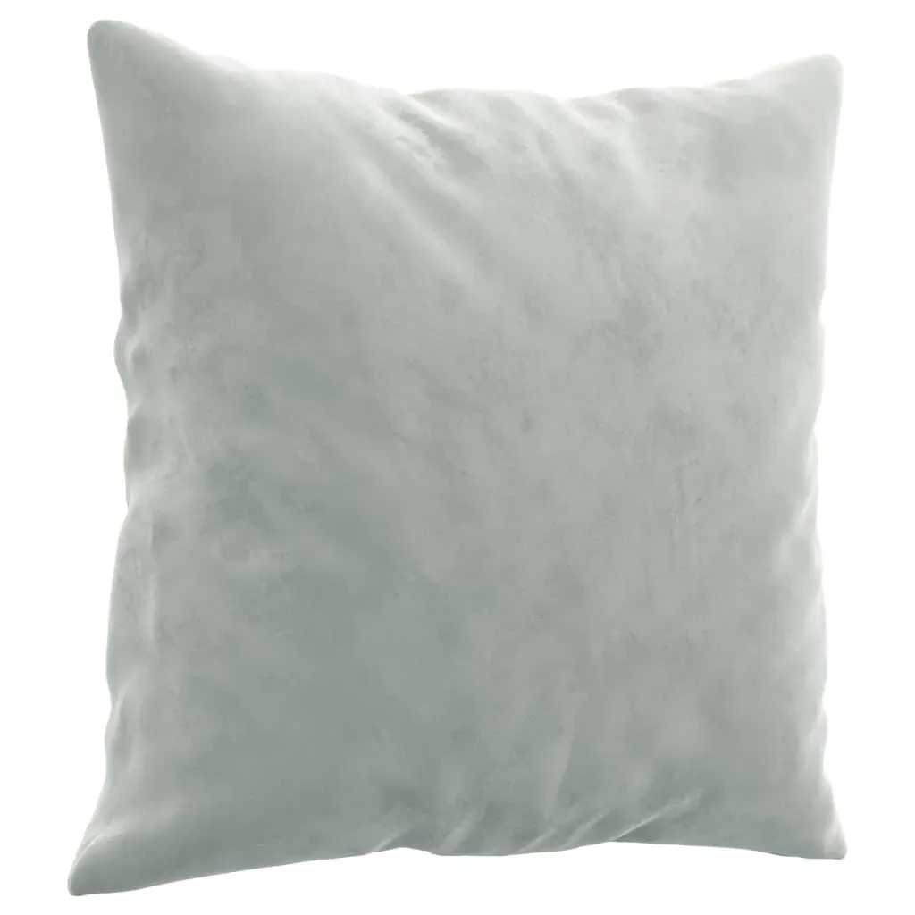 4 Piece Sofa Set with Pillows Light Grey Velvet Price