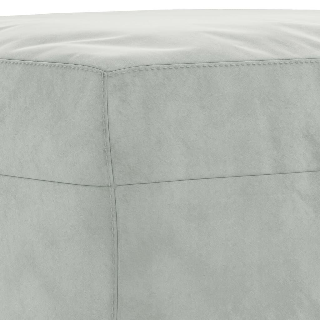 3 Piece Sofa Set with Pillows Light Grey Velvet Price