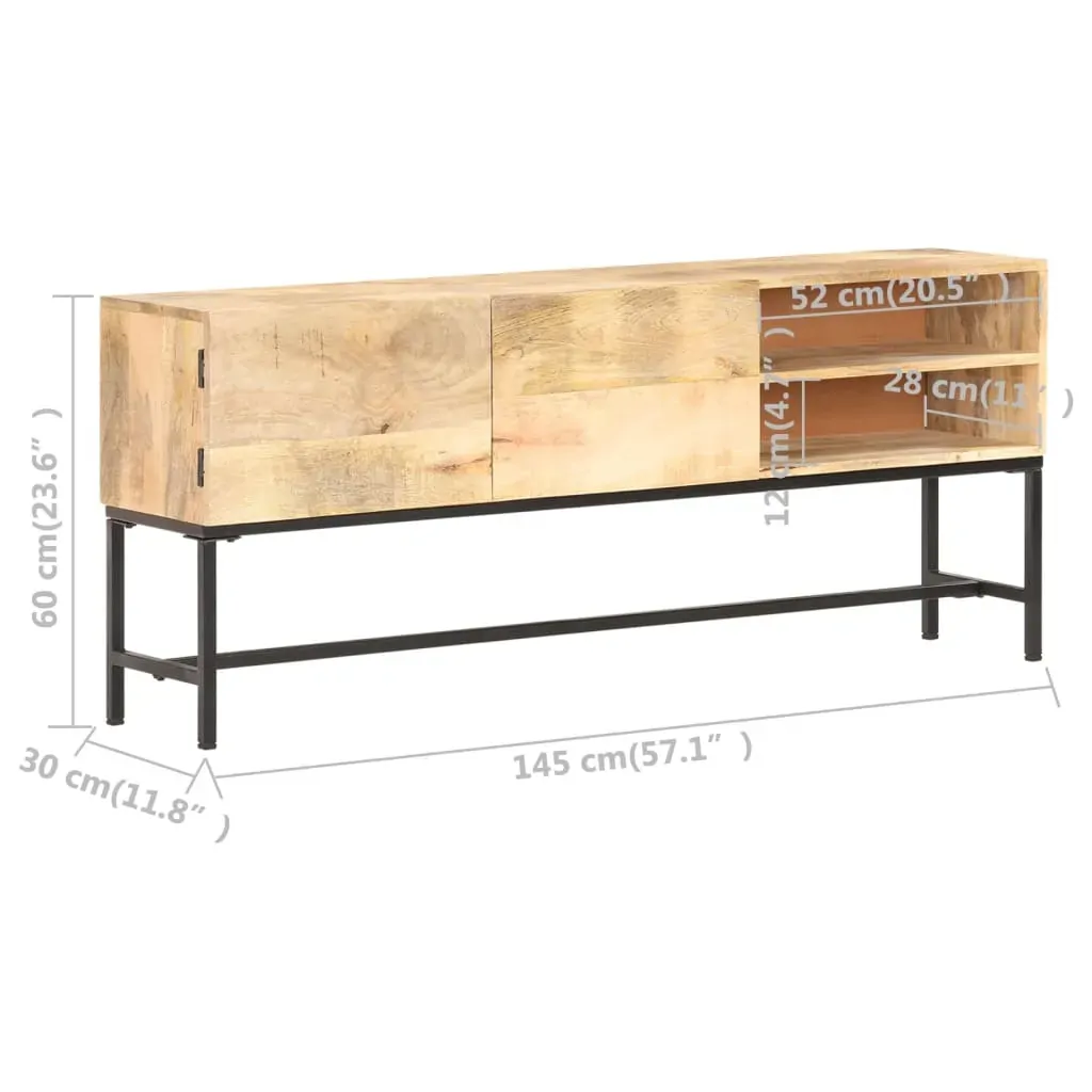 Sideboard 145x30x60 cm Solid Mango Wood Price