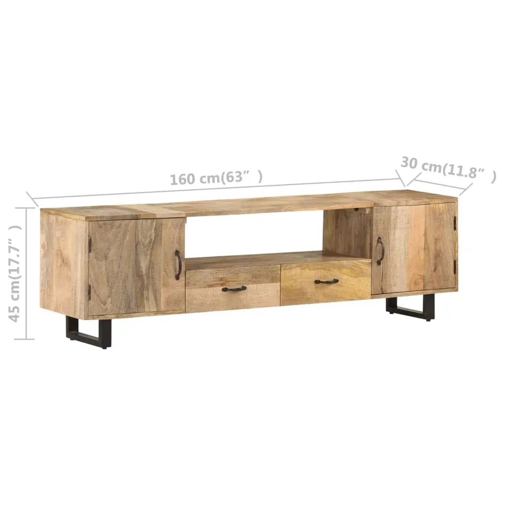 TV Cabinet 160x30x45 cm Solid Mango Wood Price