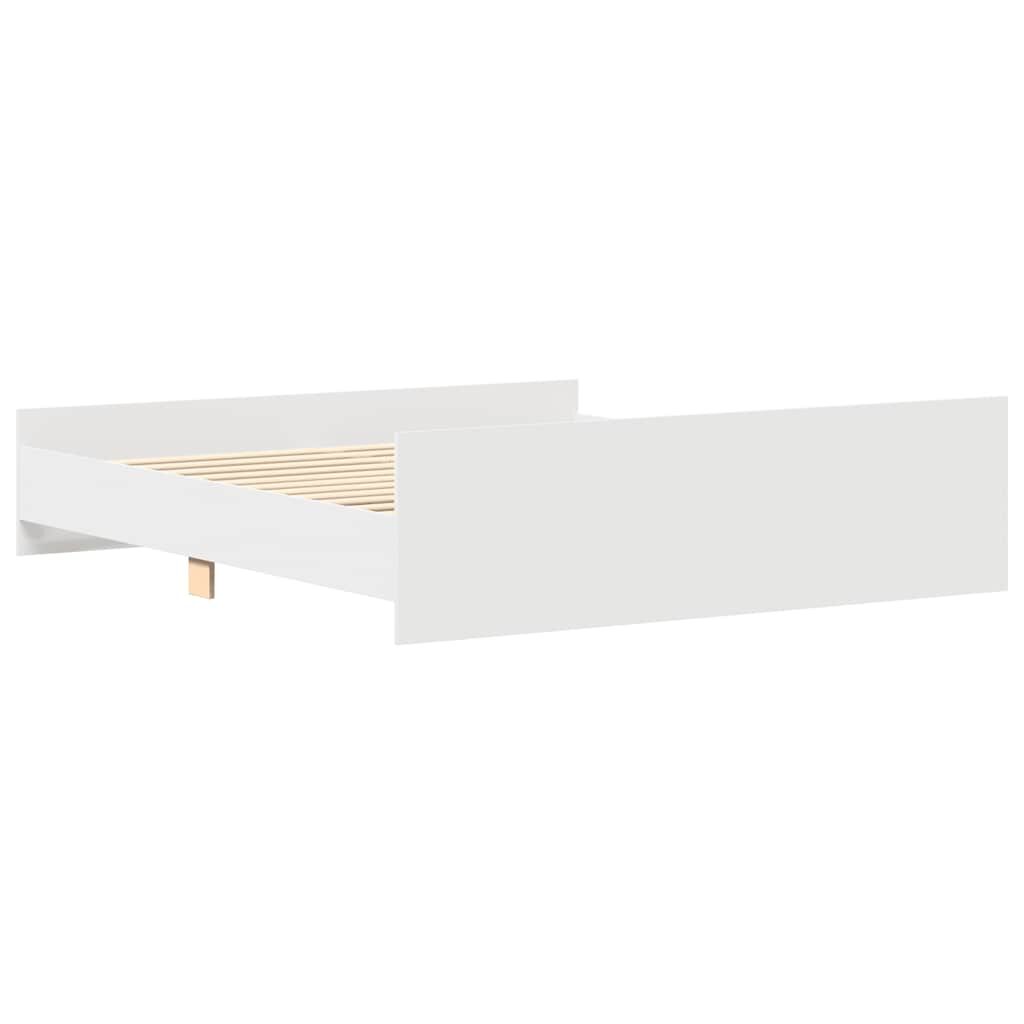 Bed Frame without Mattress White 183x203 cm King Price