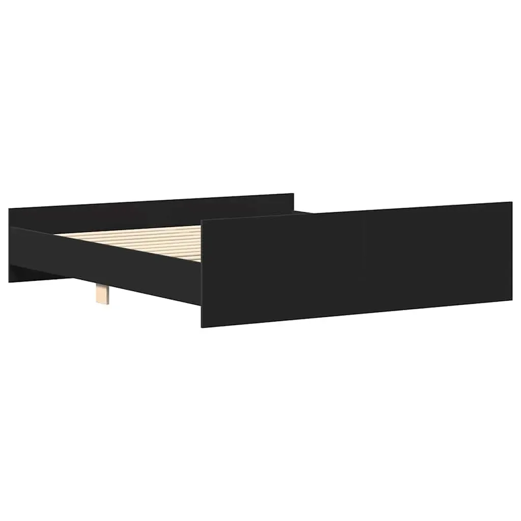 Bed Frame without Mattress Black 183x203 cm King Price