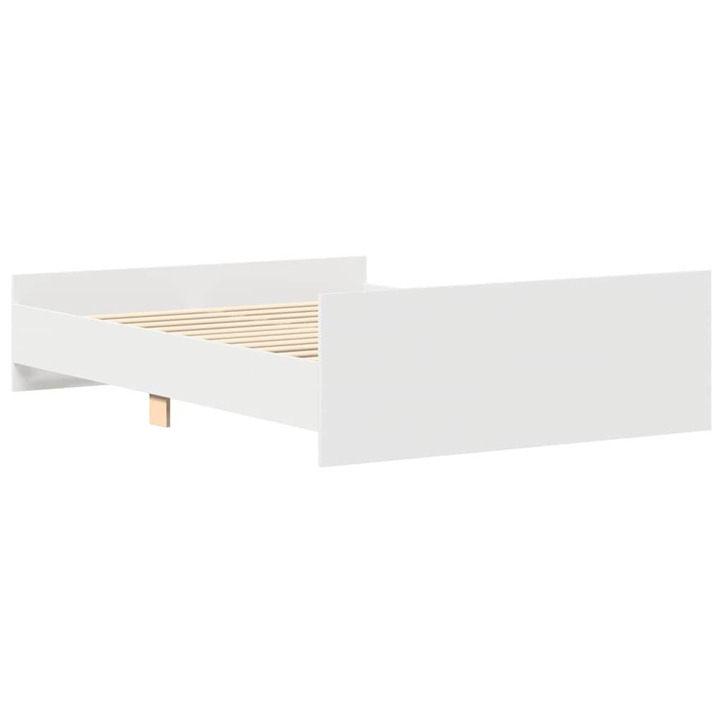 Bed Frame without Mattress White 135x190 cm Price