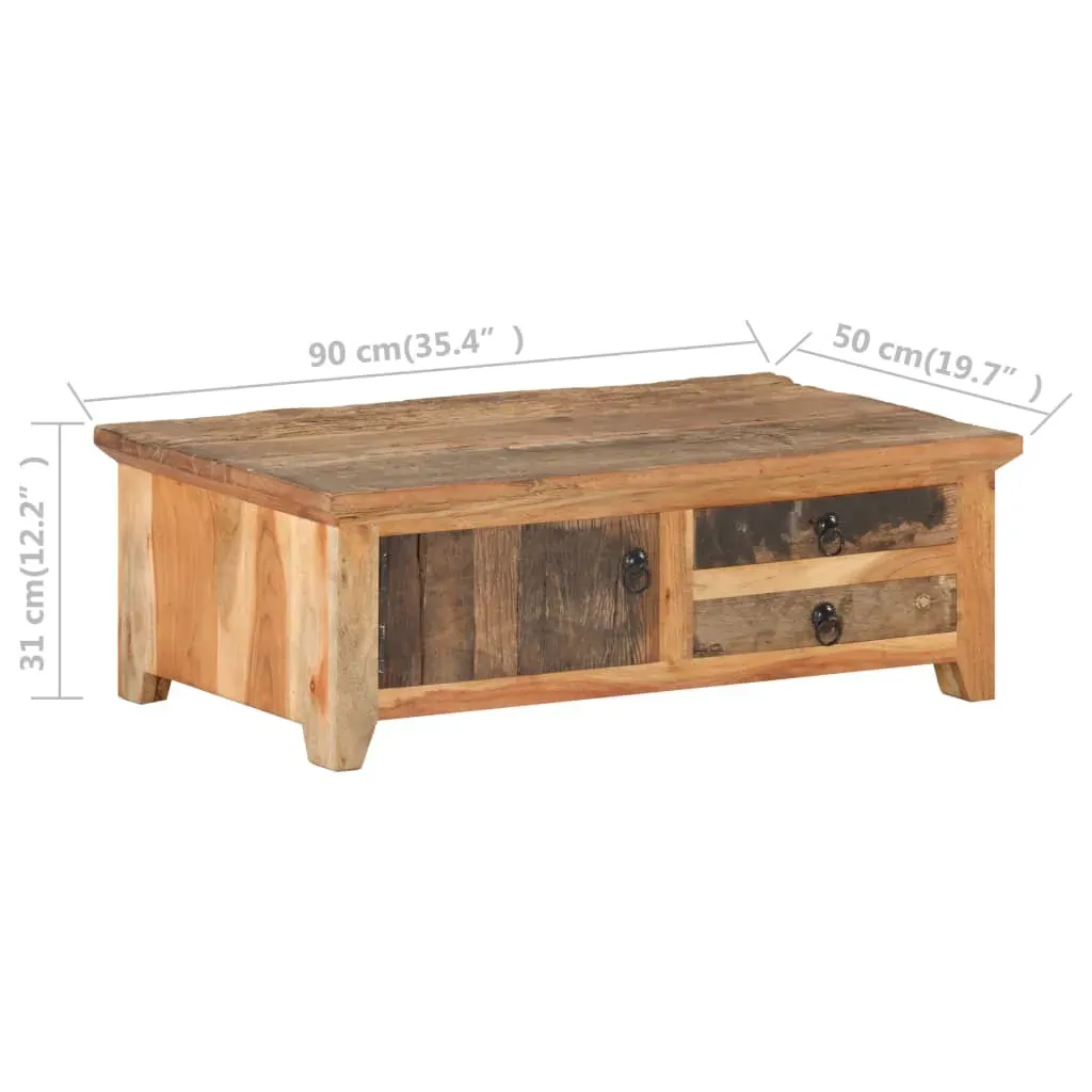 Coffee Table 90x50x31 cm Solid Reclaimed Wood Price