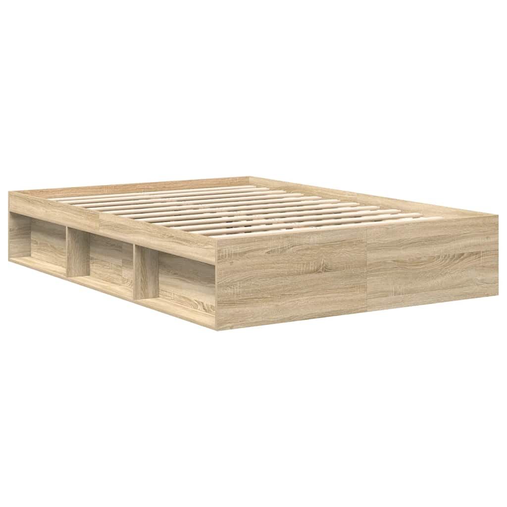 Bed Frame without Mattress Sonoma Oak 150x200 cm Price