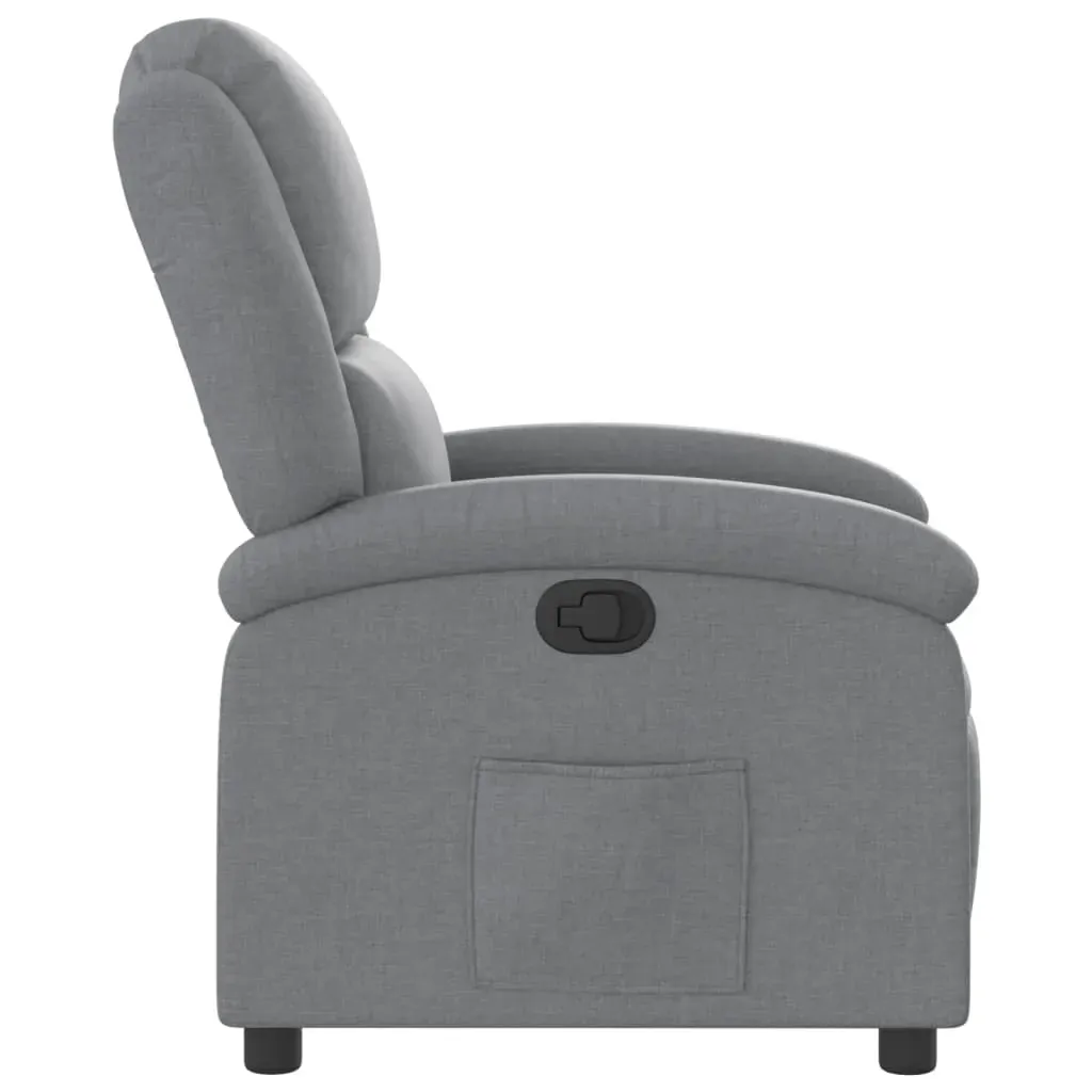 Recliner Chair Light Grey Fabric Price