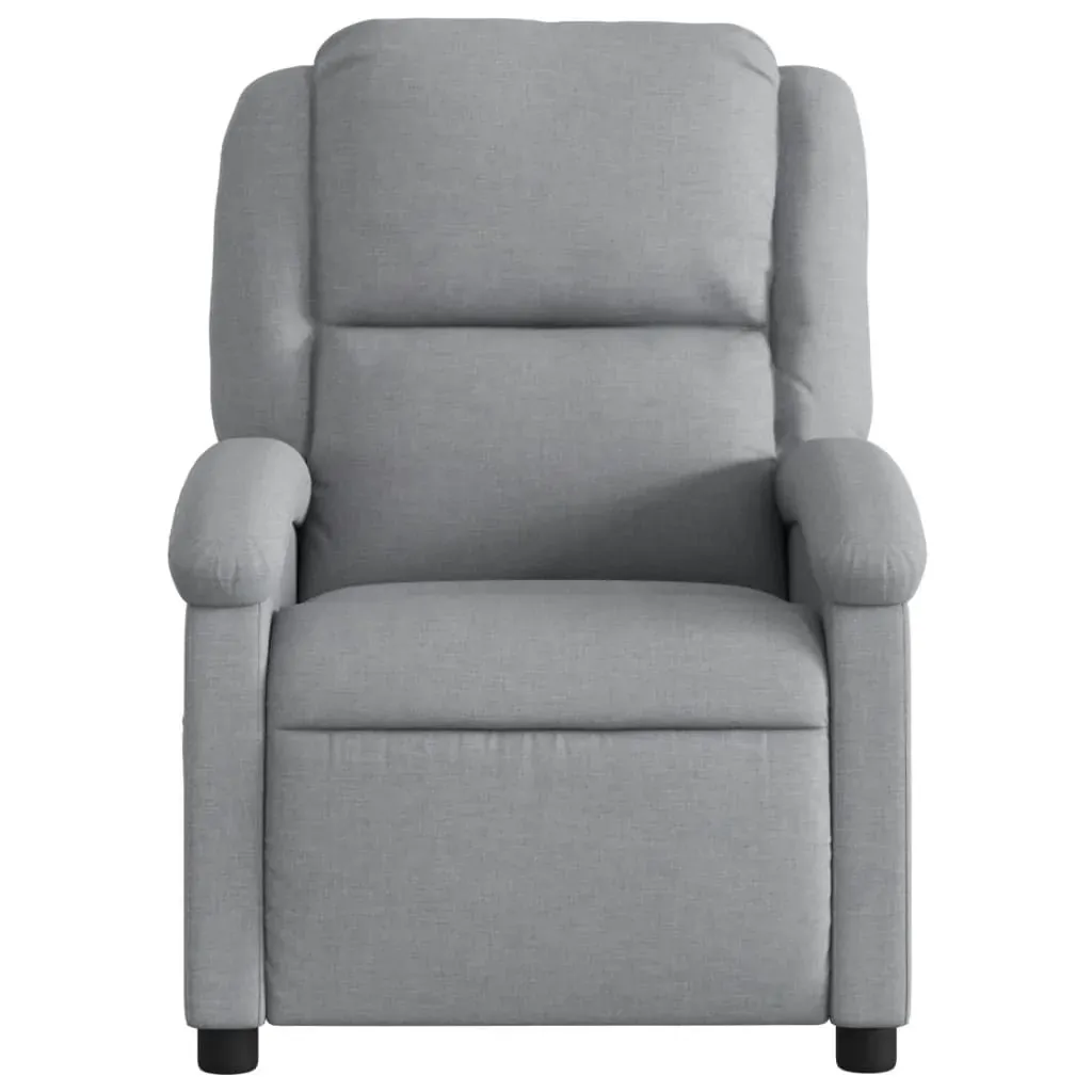 Massage Recliner Chair Light Grey Fabric Price