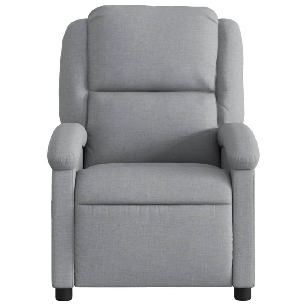 Electric Recliner Chair Light Grey Fabric Price