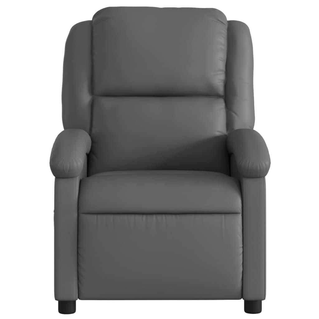 Massage Recliner Chair Grey Faux Leather Price