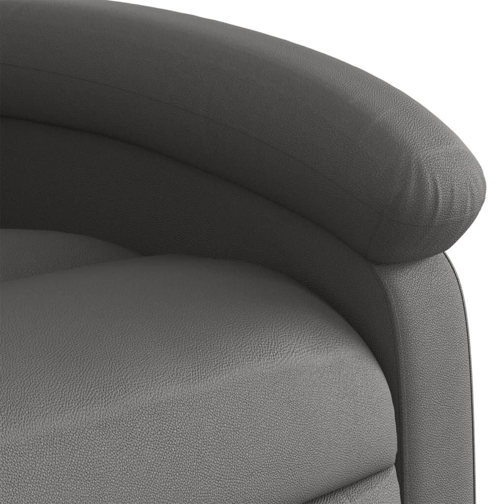 Recliner Chair Grey Real Leather Price