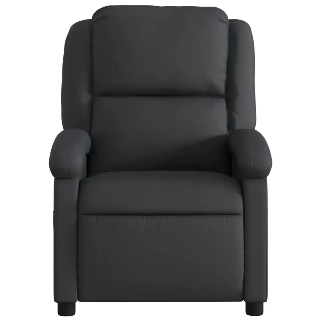 Massage Recliner Chair Black Real Leather Price