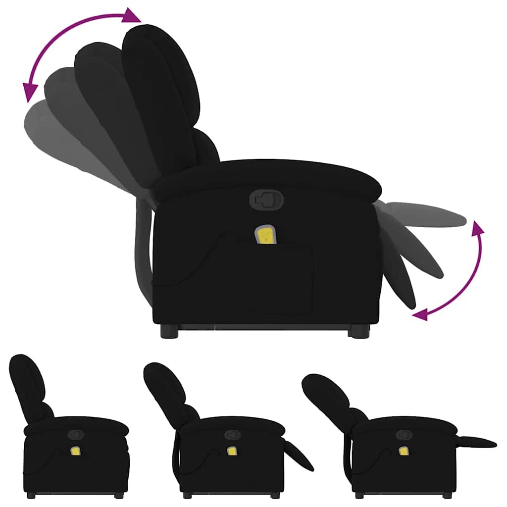 Stand up Massage Recliner Chair Black Velvet Price