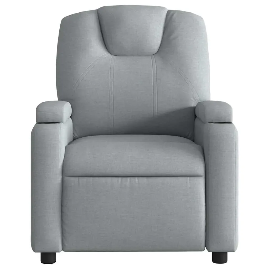 Massage Recliner Chair Light Grey Fabric Price