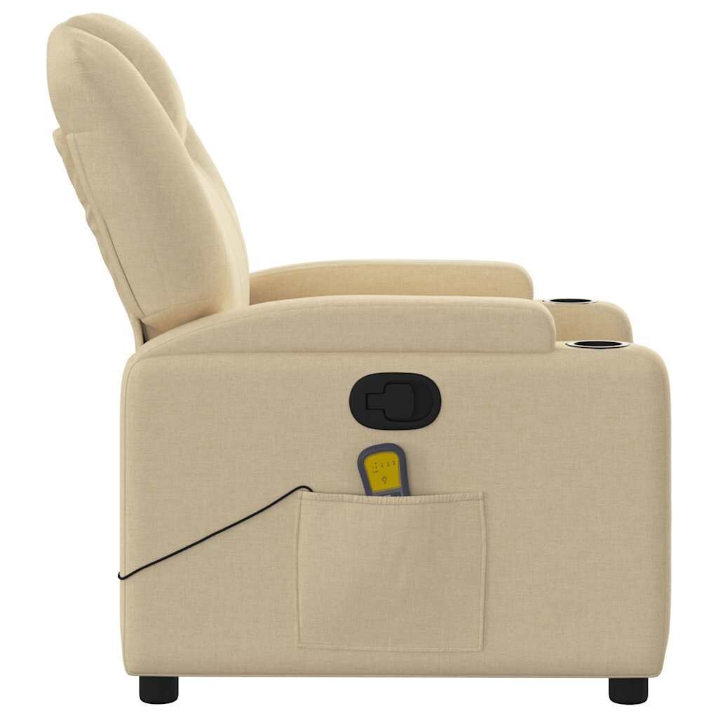 Massage Recliner Chair Cream Fabric Price