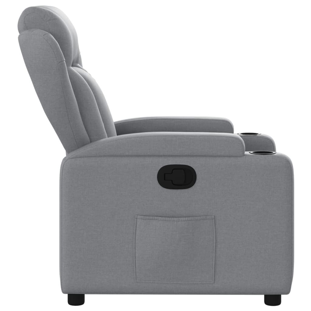 Recliner Chair Light Grey Fabric Price