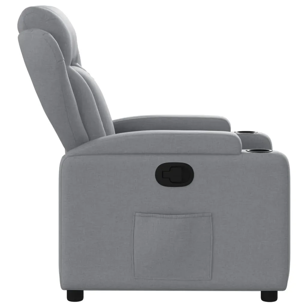 Recliner Chair Light Grey Fabric Price