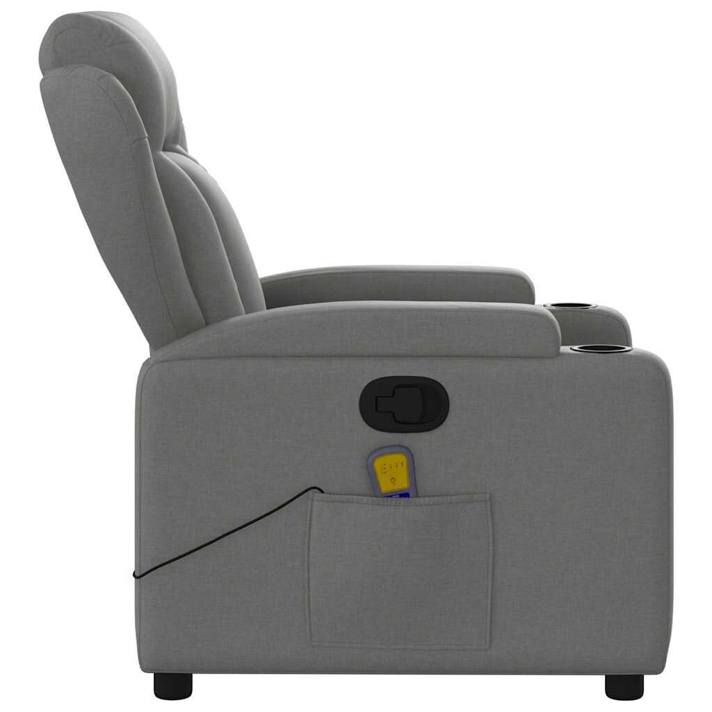 Massage Recliner Chair Dark Grey Fabric Price