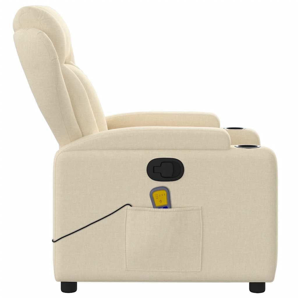 Massage Recliner Chair Cream Fabric Price
