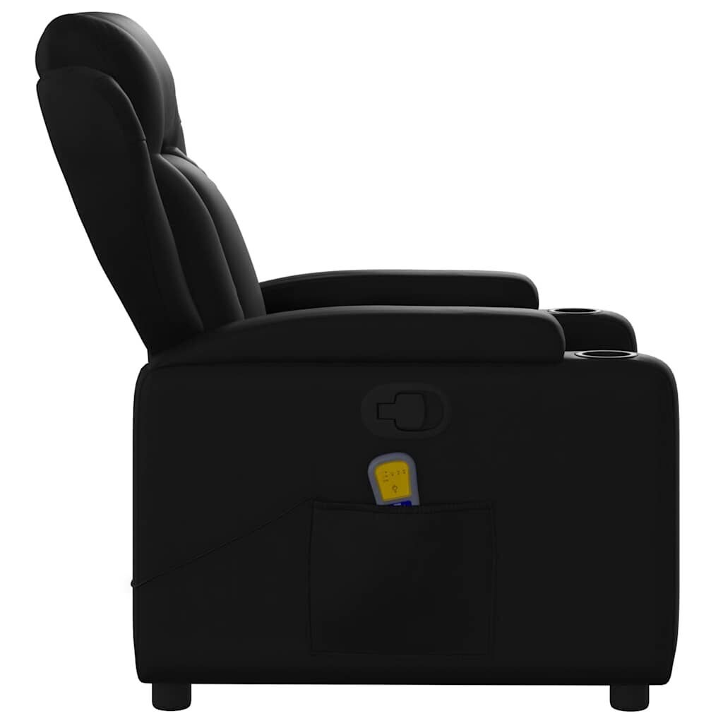 Massage Recliner Chair Black Faux Leather Price
