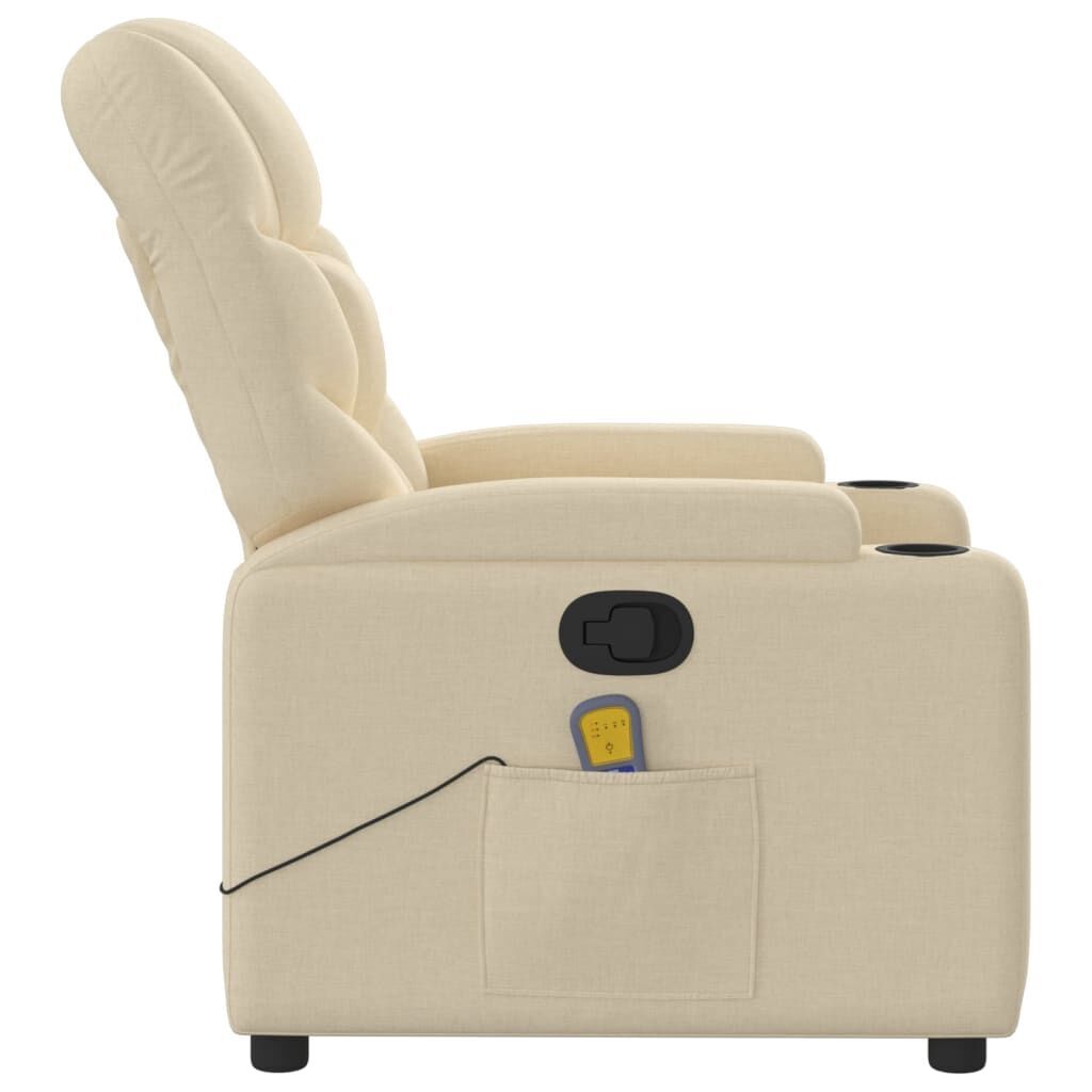 Massage Recliner Chair Cream Fabric Price