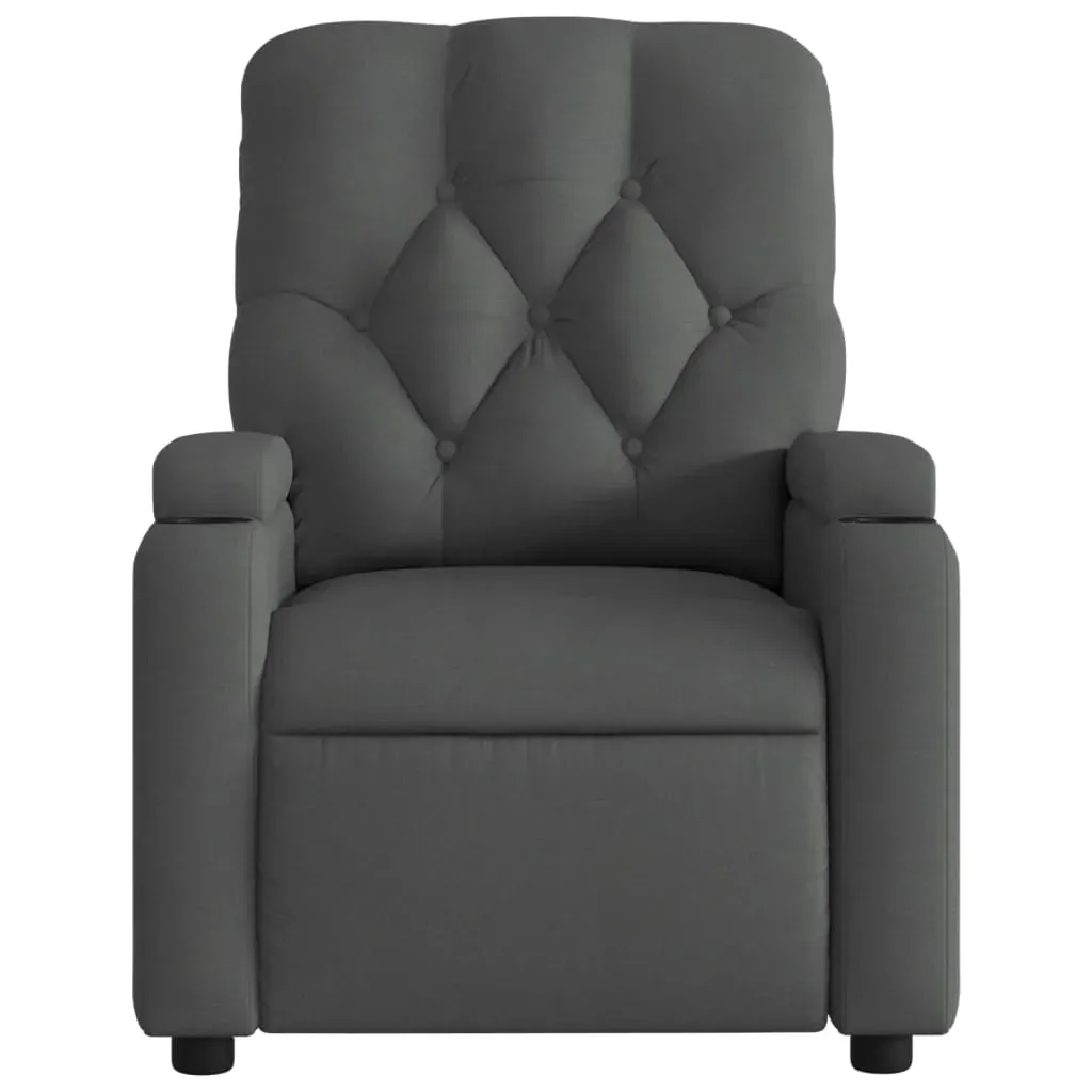 Massage Recliner Chair Dark Grey Fabric Price