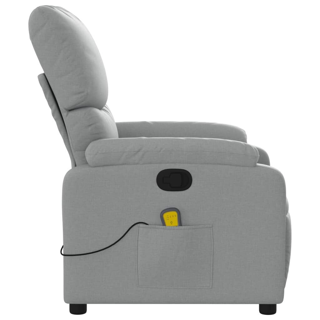 Massage Recliner Chair Light Grey Fabric Price
