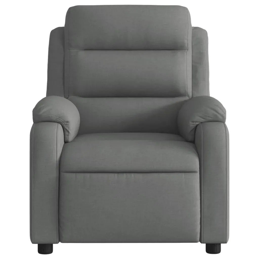 Massage Recliner Chair Dark Grey Fabric Price