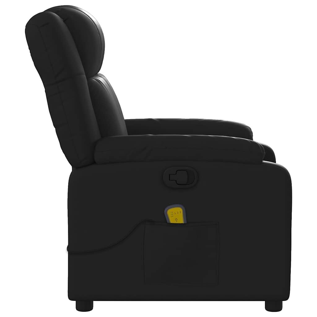 Massage Recliner Chair Black Faux Leather Price