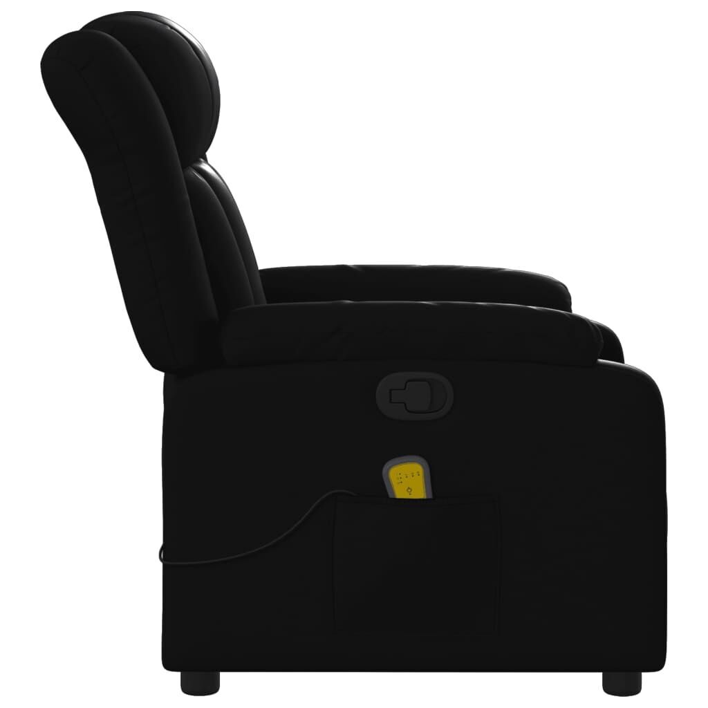 Massage Recliner Chair Black Faux Leather Price